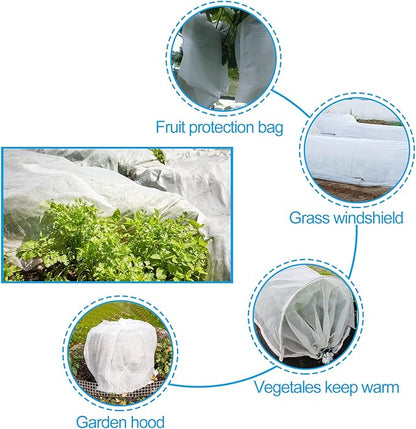 10ft x 50ft Plant Covers Freeze Protection, 1.2oz Frost Blankets Floating Row Cover for Plants Frost Protection Covers Garden Winter Frost Pests Protection,White