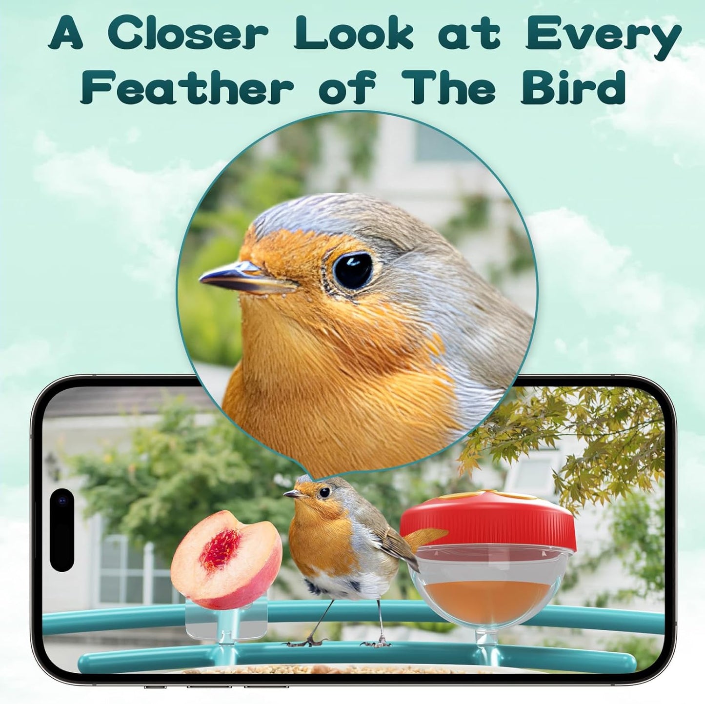 Smart Bird Feeder with Camera-AI Identify 11,000+ Species, 2K HD Auto Capture Birds Video & 64G TF Card, Solar-Powered Wireless Outdoor Design, Birdhouse with Built-in Two-Way Microphone