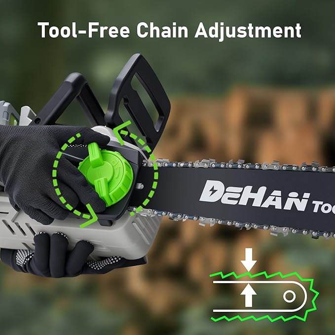 Brushless Mini Chainsaw Cordless Chain Saw Lightweight Electric Chainsaw Handheld Saw for Tree Trimming and Wood Cutting Pruning Saw (16 Inch)