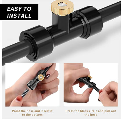 Misting Nozzles Kit Include 36 Pcs Misting nozzle 30 Pcs Misting 6 Pcs Plug nozzle tees for Outdoor Spray Cooling System (72 Pieces)