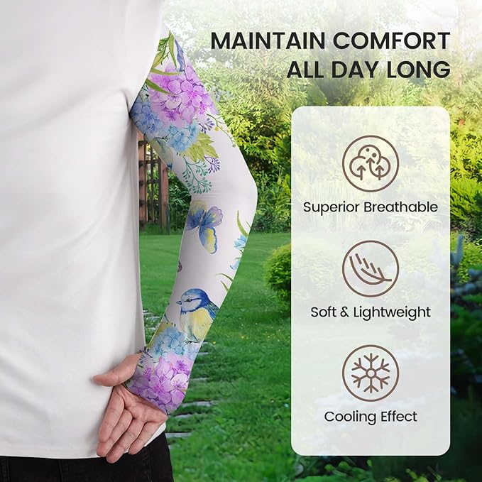 Gardening Sleeves Farm Sun Protection Arm Cooling Sleeves Thorn Proof Garden for Women Men with Thumb Hole