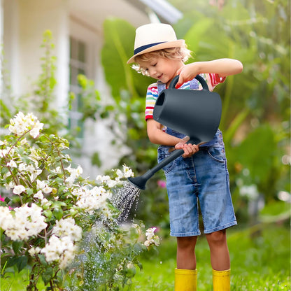ZXJ Plant Watering Cans for Indoor and Outdoor Home Garden Plants - with Long Spout - Black - 1/2 Gallon