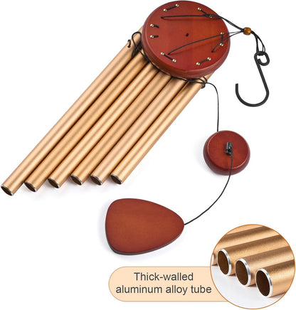 Large Wind Chimes for Outside – 37" Aluminum Windchimes Outdoors for Garden, Patio Decor, Memorial Gifts for Mom, Sympathy Gift for Loss of Loved One, Sister Gifts for Birthdays, Mother's Day(Gold)