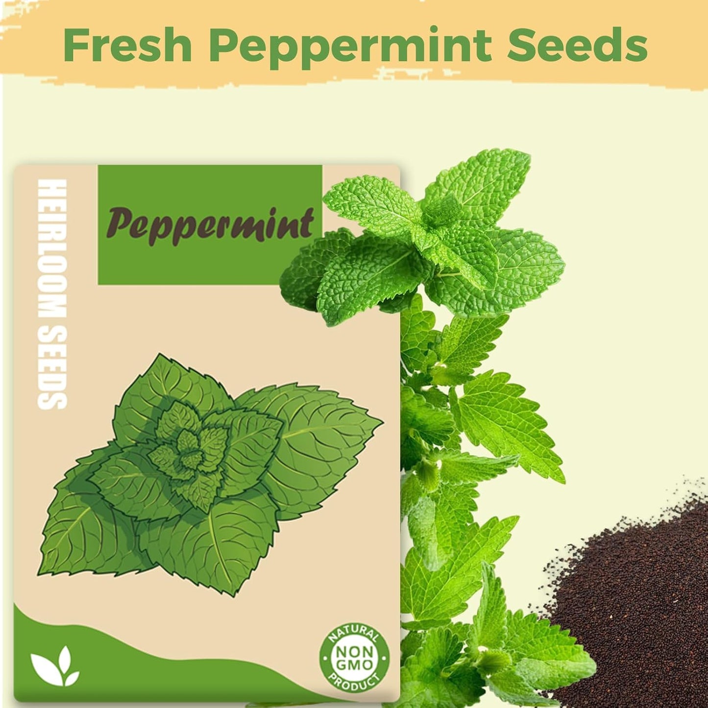 Herb Seed Pods Kit Hydroponic - Refill Pod for All Indoor Garden, 8 Grow Pods with Seeds of Peppermint, Compatible with All Hydroponics Growing Systems