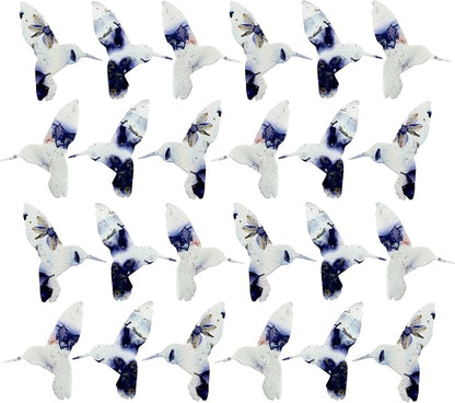 Wildflower Seed Paper - Set of 24 Hummingbird-Shaped for Funeral Favors, Memorial Gifts, & Sympathy Gifts for Loss of Father and Mother (Purple)