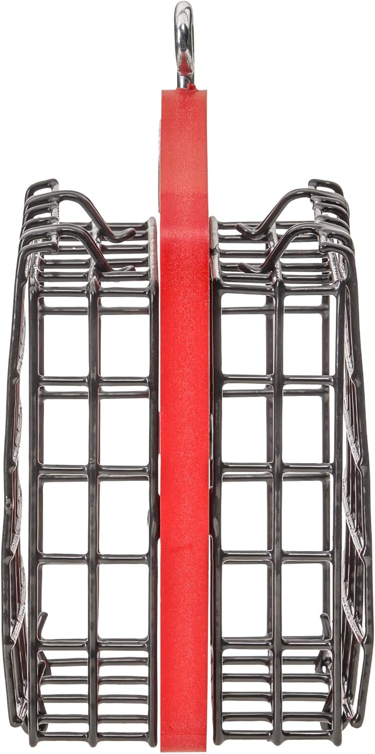 Bird's Choice Suet Feeder for Two Cakes in Red Recycled Plastic