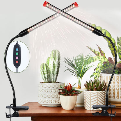 Game Changer! FECiDA 2Pack 9W Power Home Plug, NOT 5W Adapter, Clip Grow Lights for Indoor Plants with Timer, Enough Bright Like Sun for Your Indoor Plants, LED Plant Growing Lamps for Bonsai