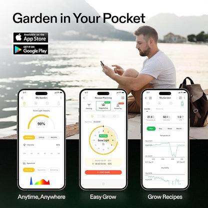 VIVOSUN VS3000 LED Grow Light with Full Spectrum Diodes & Daisy Chain Driver Dimmable Lights Sunlike for Seedling Veg & Bloom 300W Plant Grow Lamps for 3x3/4x4 Grow Tent