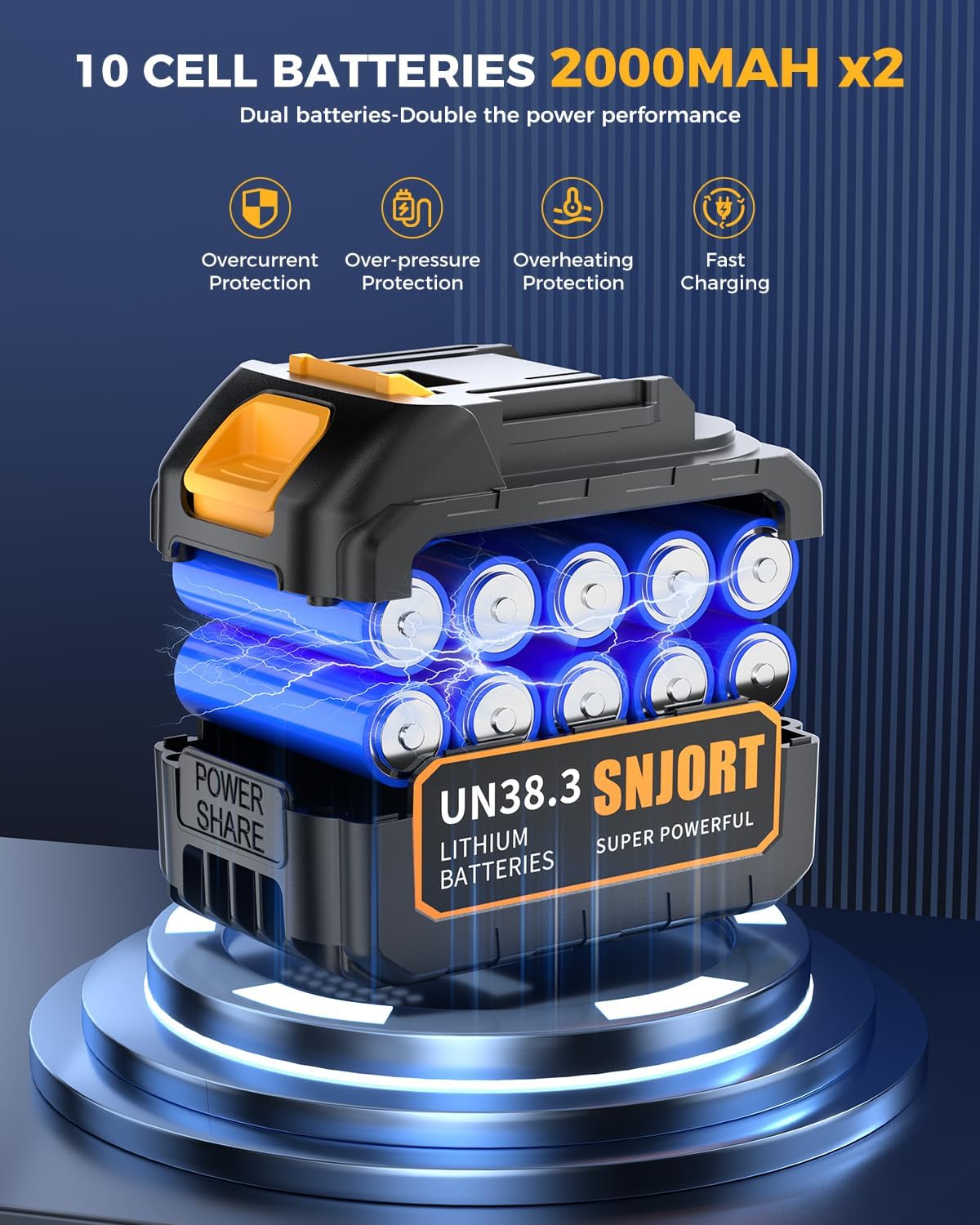 Leaf Blower Cordless with Battery and Charger,800,000 RPM,Extended Nozzle,Lightweight Handheld Design,Blower for Patio Cleaning,car Blowing Water,Blowing Leaves and Dust（Canary Yellow）