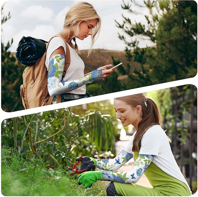 Gardening Sleeves Farm Sun Protection Arm Cooling Sleeves Thorn Proof Garden for Women Men with Thumb Hole