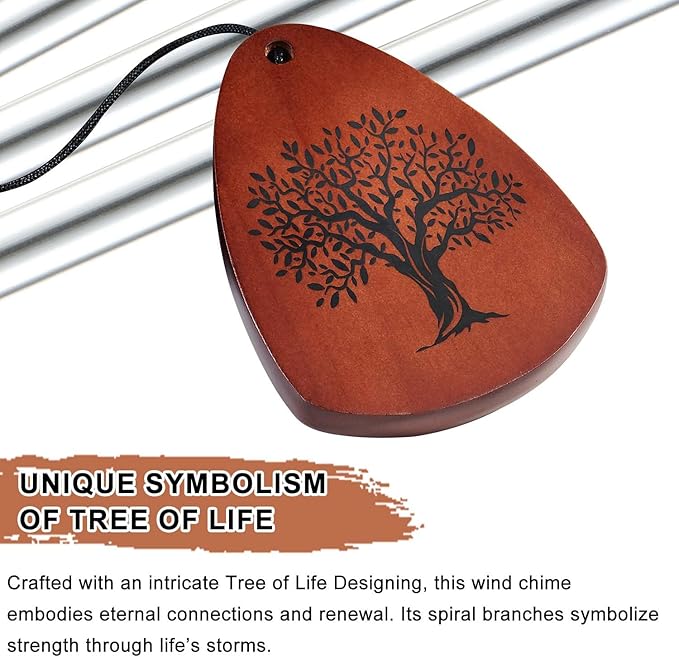 Wind Chimes for Outside, 32" Memorial Wind Chimes for Loss of Loved One Mother Father, Memorial Sympathy Gift Outdoor Garden Patio Decor, Bereavement Gift for Loss of Mom Dad (Classic Silver)