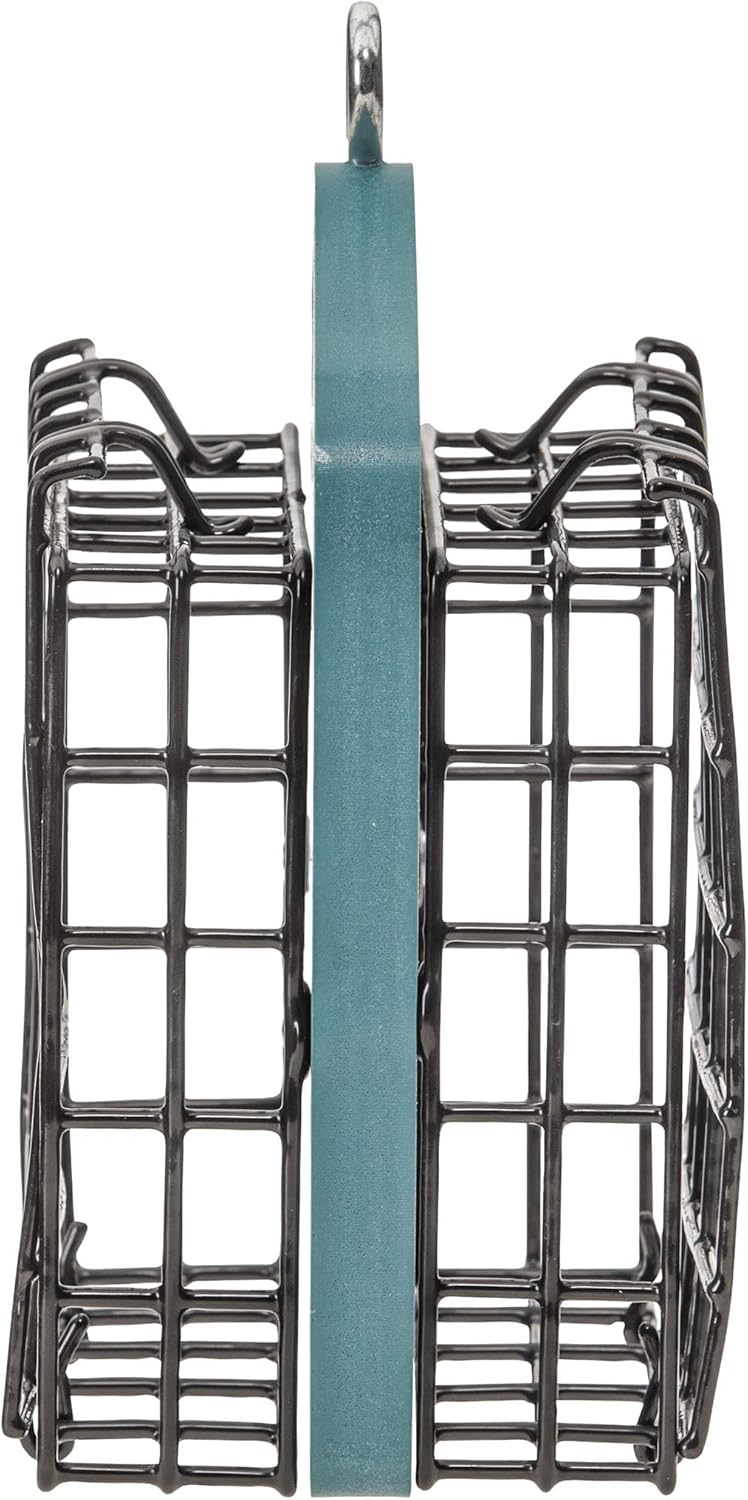 Bird's Choice Suet Feeder for Two Cakes in Lake Blue Recycled Plastic