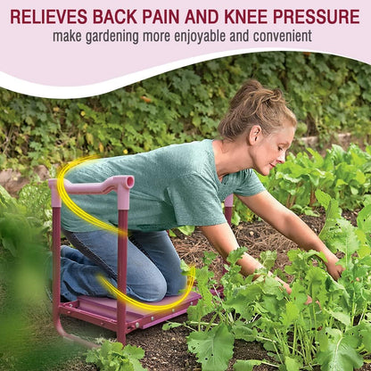 Colwelt Garden Kneeler Upgraded, Gardening Kneelers Stool with Rugged & Sturdy Steel Frame, Garden Seat and Kneeler Bench with Tool Pouch, EVA Foam Pad Protects Your Knees(Purple)