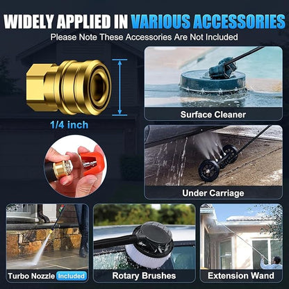 Professional Pressure Cleaner 5000 PSI,4.0 GPM Heavy Duty Power Cleaner with 4 Nozzles,Foam Cannon,33FT Hose and 500ml Soap Bottle for Home/Cars (Blue)