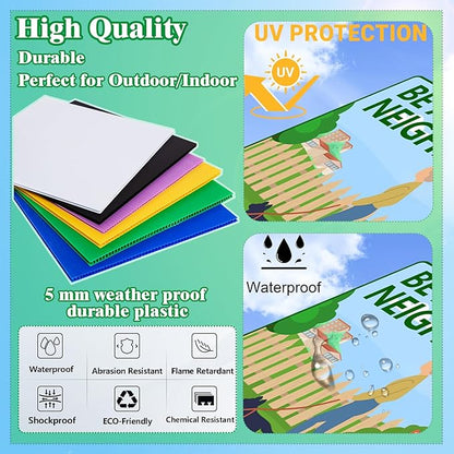 Clean Up After Your Dog Signs for Yard 2 Pack - 12.6x9.5Inches No Dogs Poop Sign with Metal Stake Sturdy, BE A GOOD NEIGHBOR Dog Pooping Signs for Lawn, Pick Up After Your Outdoor Pooch