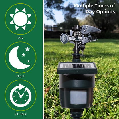 Solar Motion Activated Sprinkler with Day & Night Detection Modes Repellent Detector for Garden Outdoor Waterproof