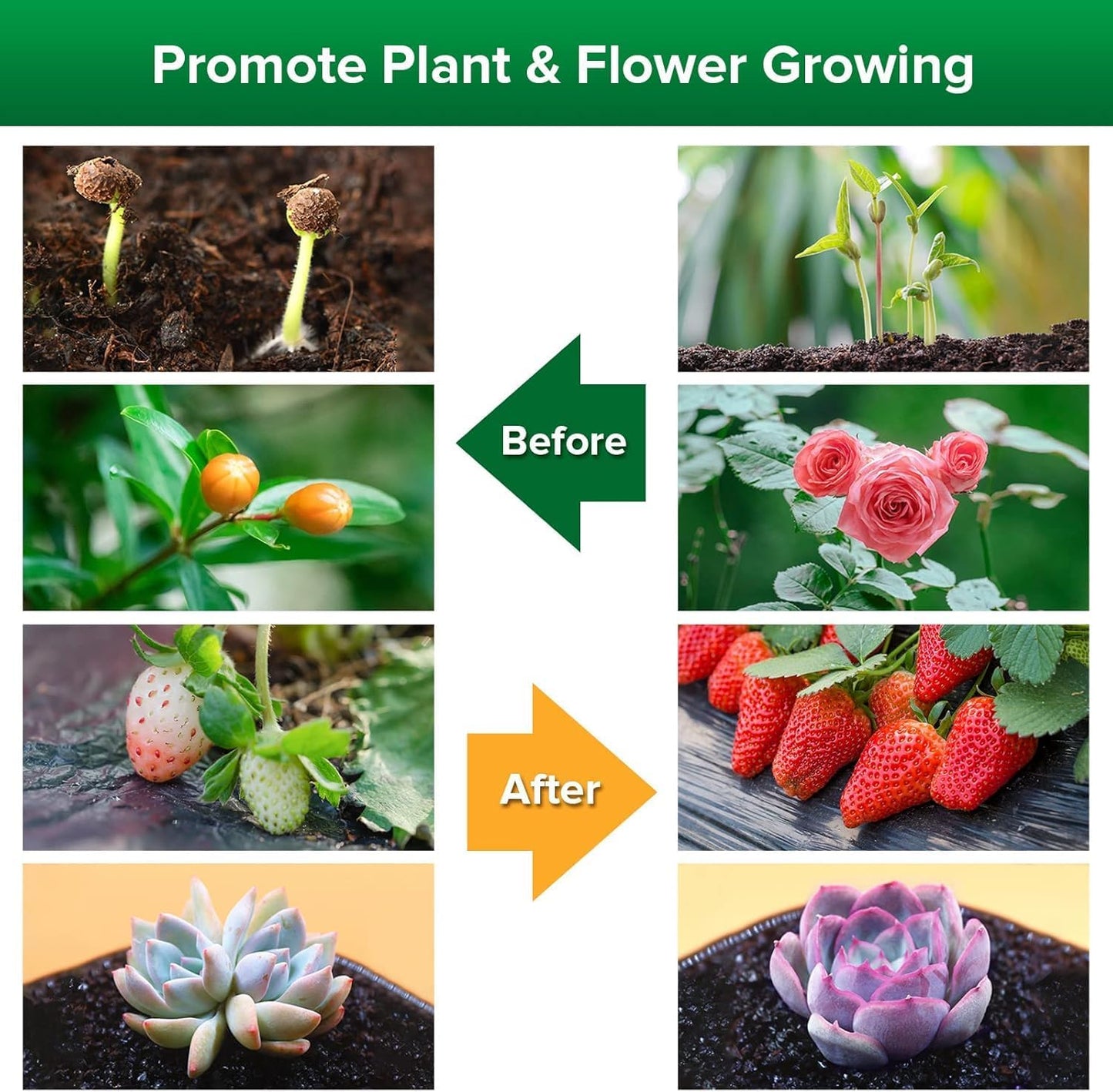 SANSI LED Grow Lights for Indoor Plants, Lifetime Free Bulb Replacement 150W Full Spectrum Gooseneck Clip Plant Light with Optical Lens for High PPFD Growing Power, Grow Lamp