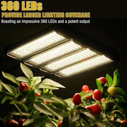 Grow Lights for Indoor Plants, Full Spectrum led Grow Light with Stand (4 Heads Light)