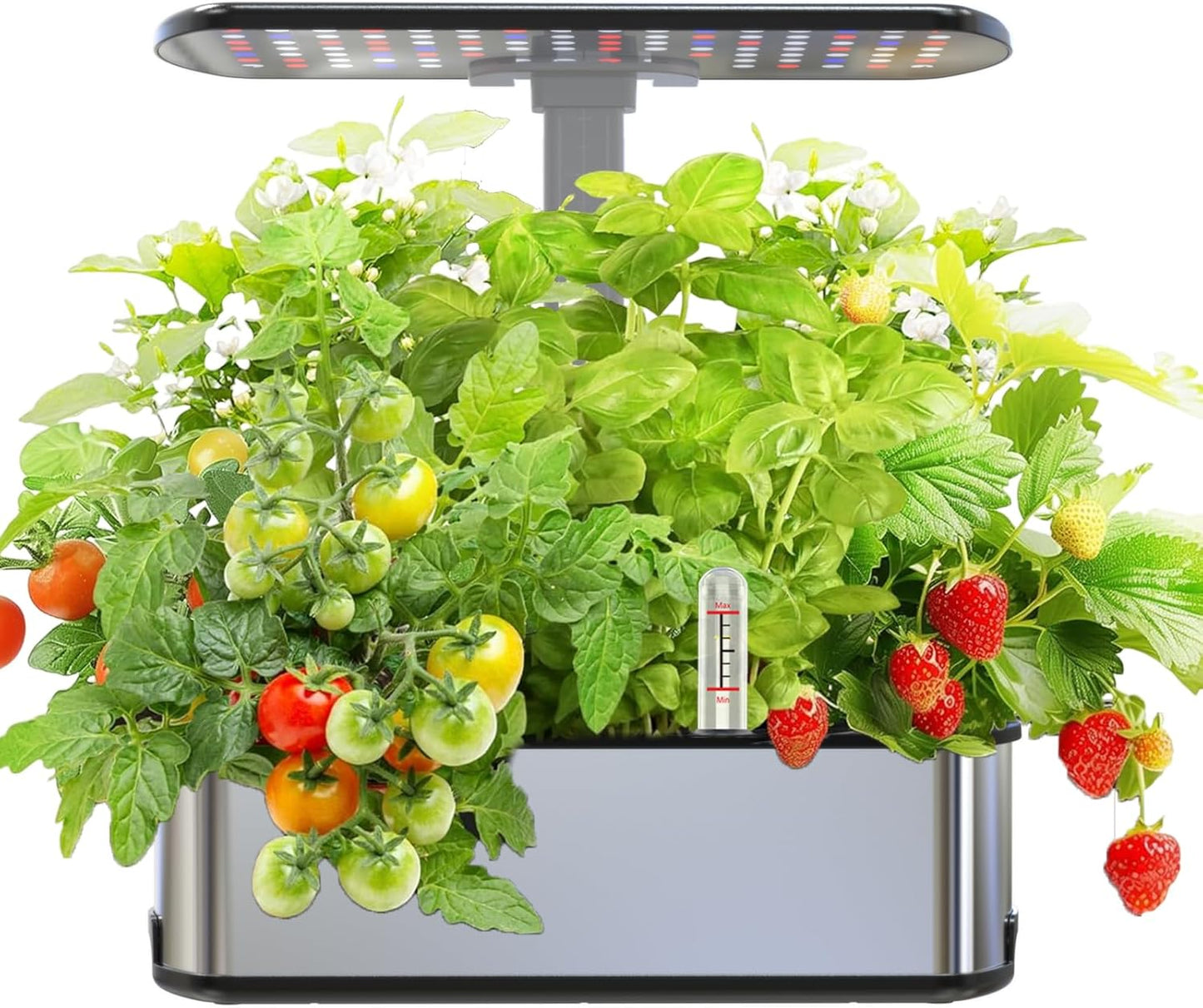 Hydroponics Growing Systems Kit,Smart Indoor Herbs Garden,BHTNYOO/12 Pods 5L Capacity Planting Pots with LED Growth Lights and Intelligent Water Pump,Timer
