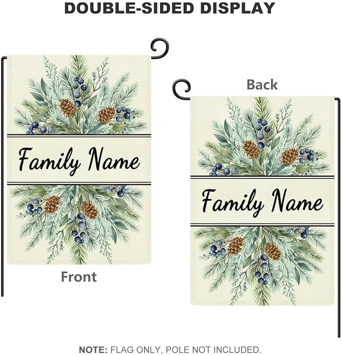 Custom Winter Garden Flag for Outdoor Personalized Winter Yard Flags Decor Customized Flag Add Your Own Picture/Text House Lawn Banner Double Sided Home Wall Decoration 12.5x18 28x40