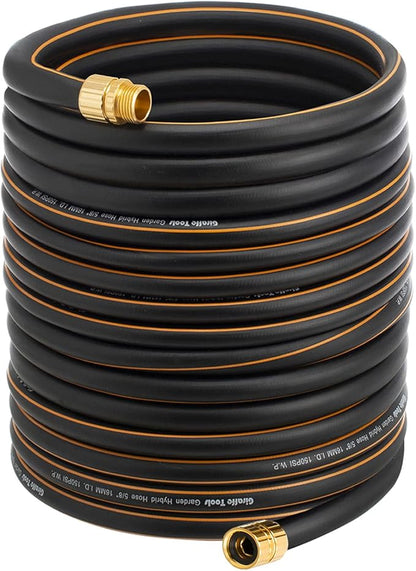 Giraffe Hybrid Garden Hose 5/8" x 100ft, Custom Length, NO Kink, Flexible, Leakproof Hose with Male to Female Fittings, 600 Burst PSI