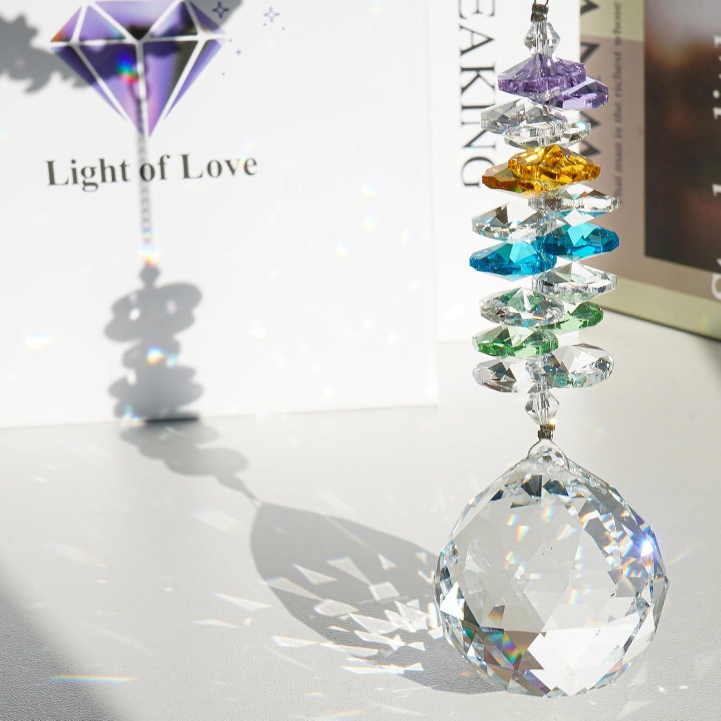 Memorial Gifts for Loss of Loved One,Clear Crystal Ball Grief Suncatcher,Rainbow Sympathy Bereavement Gifts,Idea for Loss of Mom Dad Baby Brother Friend Pet