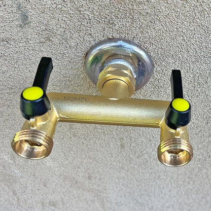 HQMPC 2 Way Hose Splitter Heavy Duty Water Splitter Outdoor 2 Way Strong HEX Nut Connect 3/4" GHT
