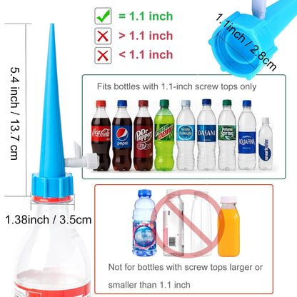 10 Pack Automatic Plant Watering Spikes – ExtraLong & Leakproof Spikes, Adjustable Flow Self Watering Spikes for Indoor Outdoor Plants, Fits Standard 1.1in Bottle Mouth, Vacation Drip Irrigation