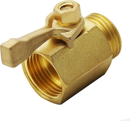 Heavy Duty Brass Garden Hose Shut Off Valve, 3/4 Inch, 2 Sets