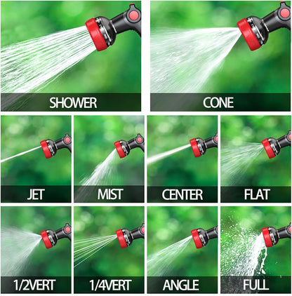 Hose Nozzle 10 Adjustable Patterns Garden Hose Nozzle Premium High Pressure Water Hose Nozzle with Thumb Control Design Hose Sprayer Nozzle for Garden & Lawns Watering, Cleaning, Pets & Car Washing
