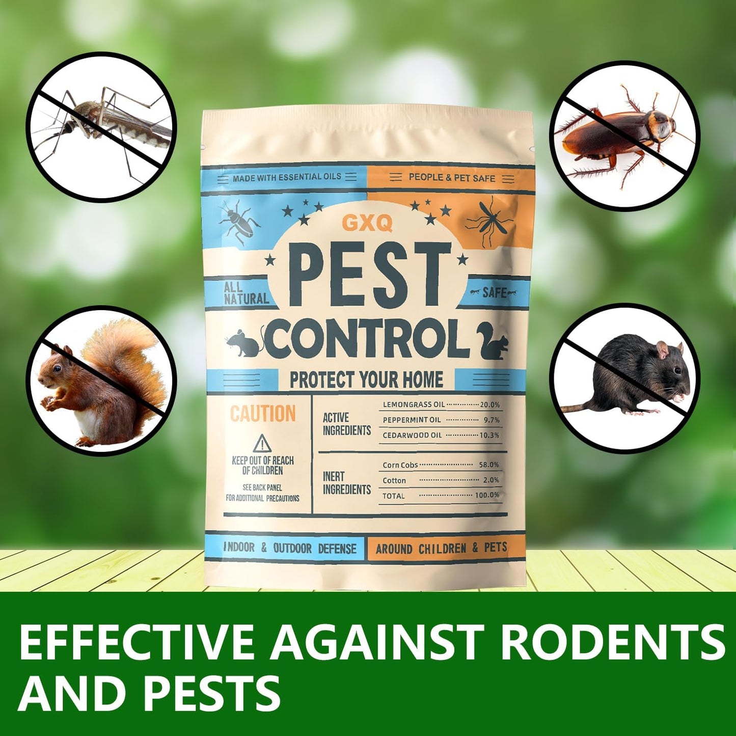 Pest Control Pouches, Mosquito Repellent, Repellent for Mice.Rats. Ants. Cockroaches. Moths and Other pests, Peppermint Oil, Mouse Repellent,Rat Repellent for House (10p)