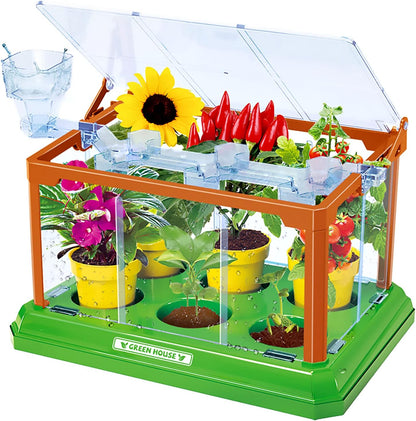 Kids Gardening Kit Greenhouse Growing Terrarium Kit Plant Growing Set Discovery Educational Gardening Gift for Boy & Girl