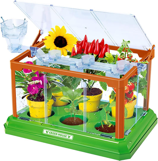 Kids Gardening Kit Greenhouse Growing Terrarium Kit Plant Growing Set Discovery Educational Gardening Gift for Boy & Girl