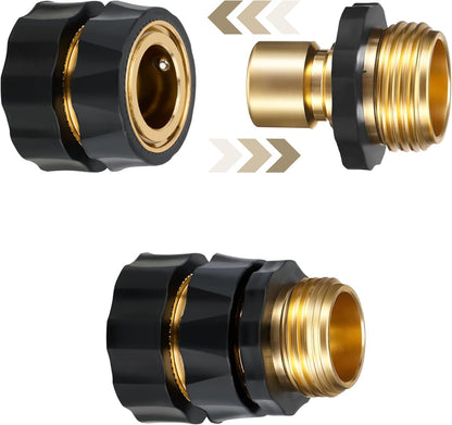 Twinkle Star 3/4 Inch Garden Hose Quick Connector Water Hose Fitting Male and Female, 9 of Set