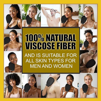 Premium Exfoliating Mitt | Deep Body Scrub Glove for Dead Skin Removal | Exfoliating Gloves for Deep Cleansing | Shower Mitt, Bath Glove | 100% Viscose, Reusable & Eco-friendly