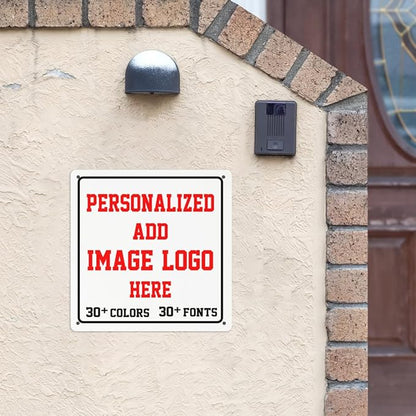 Custom Signs Outdoor，8x8inch Personalized Metal Parking Signs For Business,Intersection Signs,Road Signs,Outdoor Garden Signs,Workplace,Office,Home,Hazard Decorative Signs.