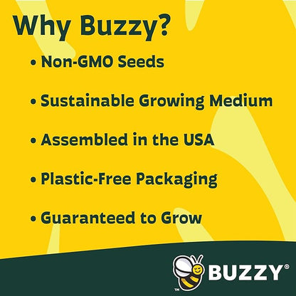 BUZZY Seeds 9 Pot Terracotta Grow Kit Organic Herb Seed Starter Set for Indoor Planting | Includes Seeds, Planting Pots, Soil and Plant Markers, Easy Gardening Gift, Kids Project, Gifts for Teachers