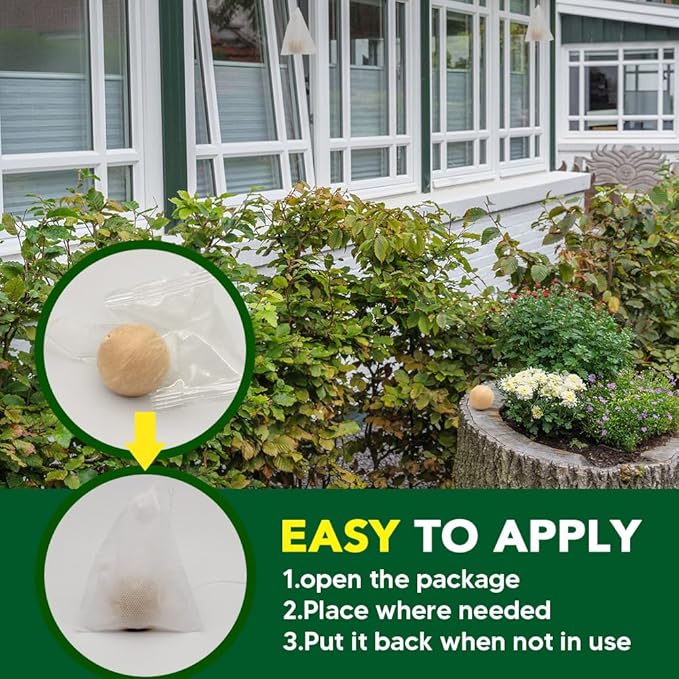 Squirrel Repellent Outdoor, Chipmunk Repellent Outdoor, Peppermint Repel Squirrel and Chipmunk from Garden/Attic/Yard/Bird Feeders, Use Safely Around Family, Pets & Plants - 8P