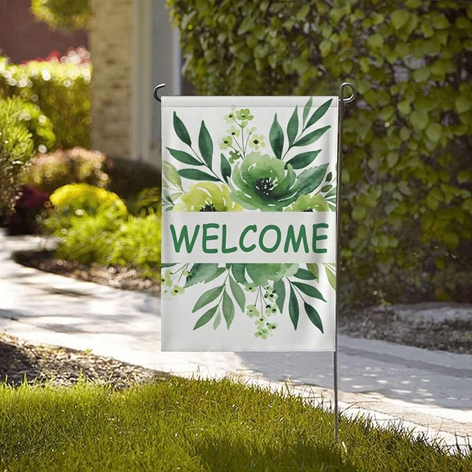 Custom Welcome Garden Flag for Outdoor Personalized Welcome Yard Flags Decor Customized Flag Add Your Own Picture/Text House Lawn Banner Double Sided Home Wall Decoration 12.5x18 28x40