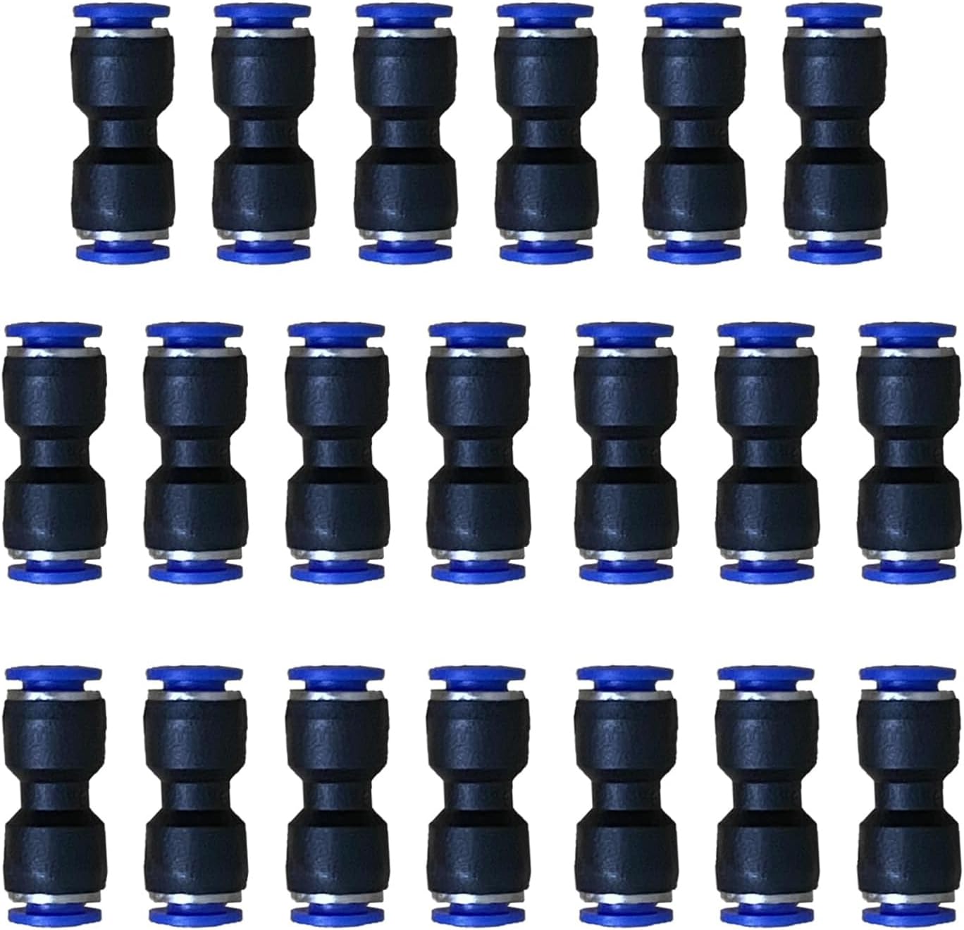 5/16" or 8mm OD Pneumatic quick Connector Push to Connect fittings Straight Union/Coupler (Pack of 20)