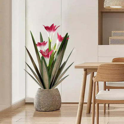 Homight Metal Agave Plant Outdoor Decoration Lily Mexican Yard Art Garden Gift Home Decor Hand Painted Metal Agave Garden Yard Statue, Outdoor Lawn Ornaments (2 Big Red Lilies)