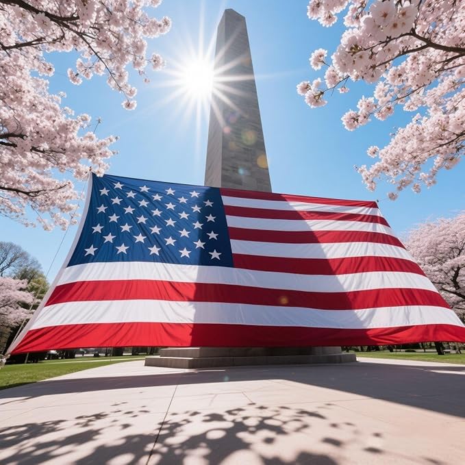 American Flags for Outside 5x8 FT, HeavyDuty American Flag for High Wind Outdoor, UV Protected/Sewn Stripes/Embroidered Stars/Brass Grommets, US Flag Built for The Toughest Conditions