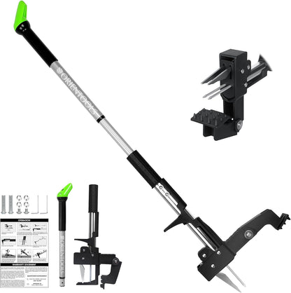 ORIENTOOLS Weed Puller, Stand Up Weed Puller, 32 to 41 inch Long Handle, Upgrade Detachable Telescopic Handle Garden Weeding Tool with 4 Claws for Labor Saving Dandelions Remover Tool