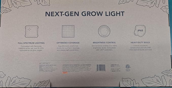 AC Infinity IONBOARD S24, LED Grow Light Board with Samsung LM301H Diodes, Deeper Penetration Full Spectrum Lighting, for Veg Bloom Indoor Plants in Grow Tents Greenhouses (2x4)