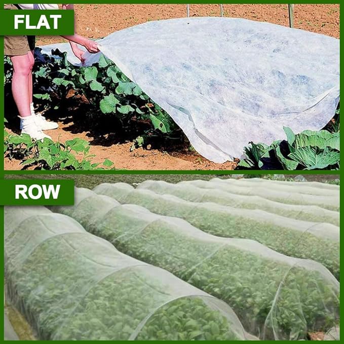 Plant Covers Freeze Protection 6.5 x 16.4 FT 1.2oz/yd² Frost Blankets for Outdoor Plants, Winter Tree Protection Cloth, Garden Frost & Heat Shield Floating Row Cover