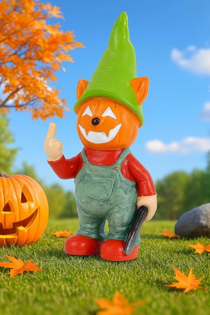 Middle Finger Gifts Christmas Gnomes Horror Garden Gnomes Funny Gift (Yellow)