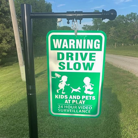 Heavy Duty Real Estate Sign Post Holder - 100" Adjustable Metal Yard Sign Stand with Spiral Ground Stakes, Rust-Proof Coating, Universal Sign Holder for Traffic, Construction, Events, Weatherproof & Long-Lasting