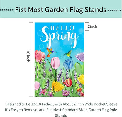 Seasonal Garden Flags Set of 12, Double Sided12x18 Inch Yard Flags, Small Garden Flags for Outside, Christmas Garden Flag, Fall Winter Halloween Outdoor Flag, Holiday Garden Decor for All Season