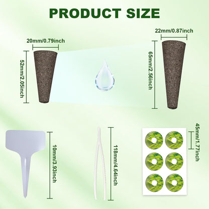 109 Pack Hydroponic Pods Supplies for Aerogarden Pods, Grow Sponges for Hydroponics, Seed Pods Kit with 48 Grow Sponges, 48 Pod Labels,12 Plant Labels, 1 Tweezer for Hydroponic Indoor Garden System