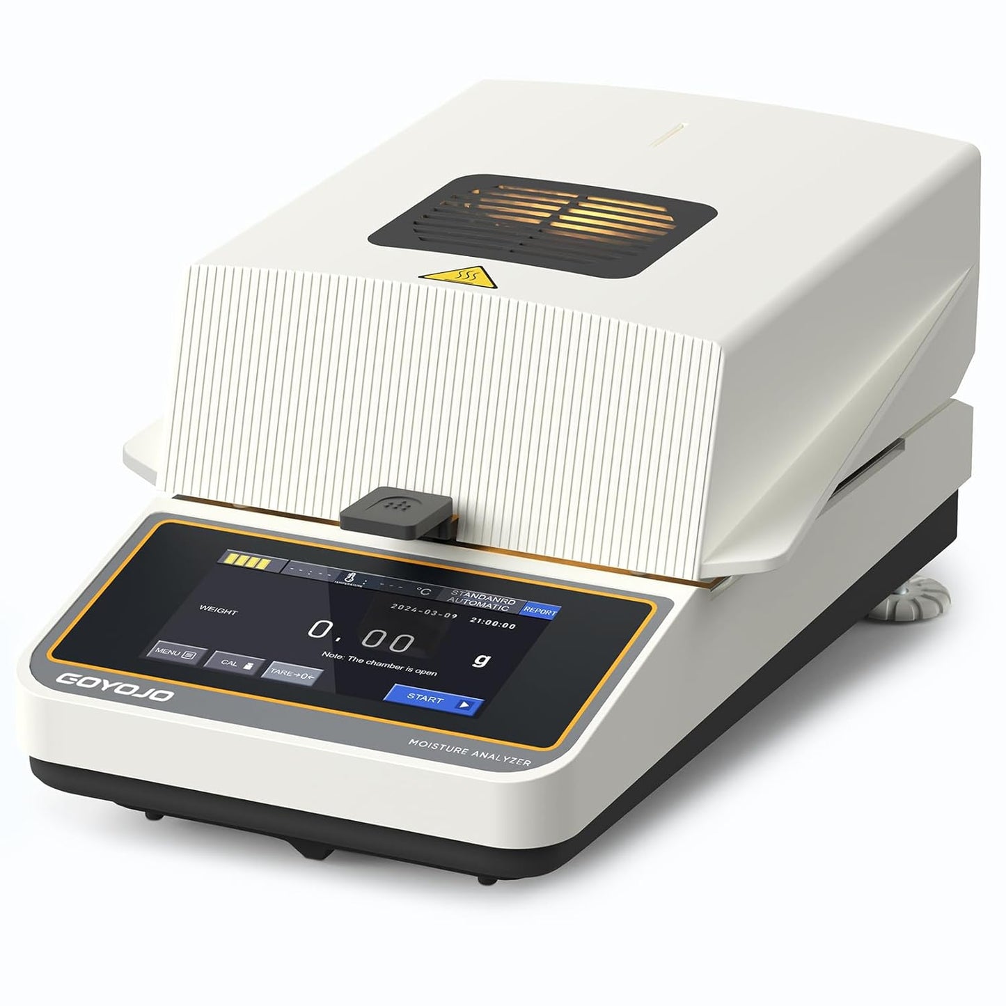 Halogen Moisture Balance with 110g-1mg Accuracy Rapid Heating & Drying (40-160°c) Moisture Analyzer for Accurate Weighing and Moisture Determination in Food, Plants, Chemicals, and Building Materials